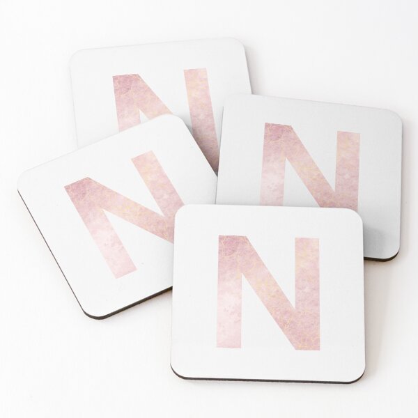 Item preview, Initial N with pink marble effect designed and sold by alessiazoe.