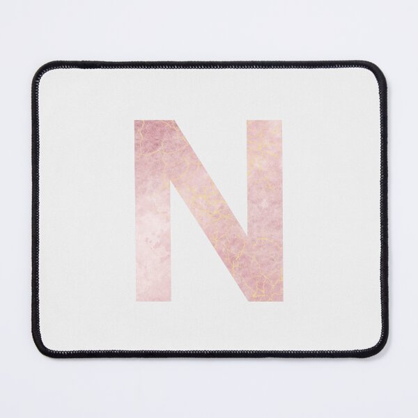 Item preview, Initial N with pink marble effect designed and sold by alessiazoe.