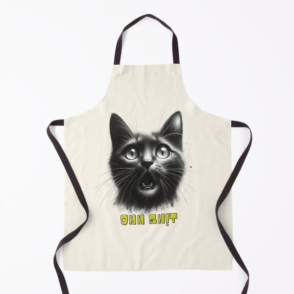 Item preview, Astonished Black Cat Expression Art designed and sold by RuyaFab.