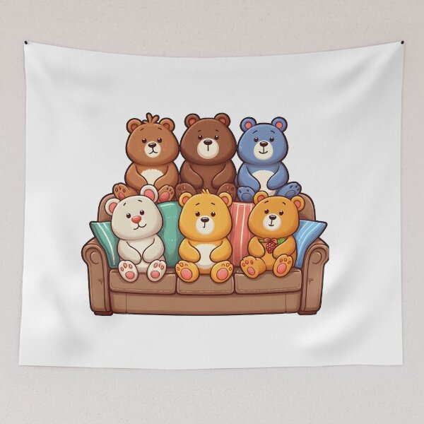 Item preview, Cute Bear Friends Kawaii   designed and sold by TeddybearClub.