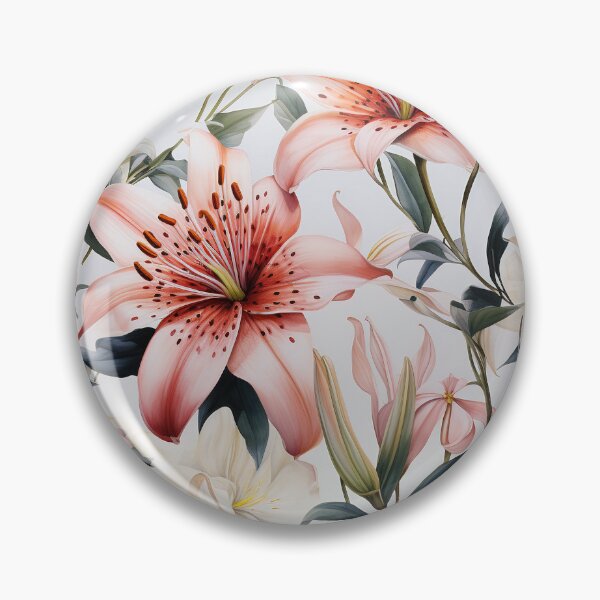 Item preview, Lily Tile 29: Trumpets of Purity in Pastel Dreams, Dew Kissed by Fragrance designed and sold by TheBrainArt.