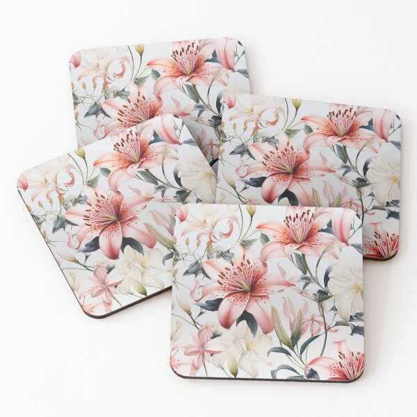 Item preview, Lily Tile 29: Trumpets of Purity in Pastel Dreams, Dew Kissed by Fragrance designed and sold by TheBrainArt.