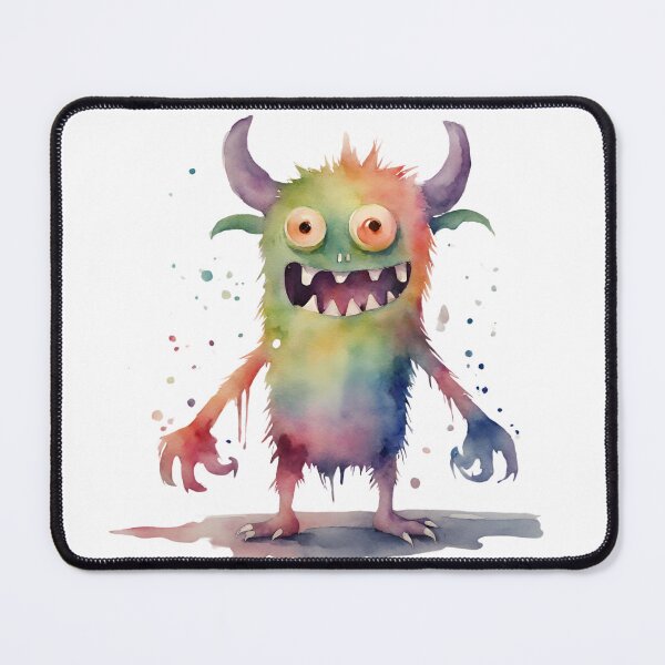 Item preview, Watercolor Friendly Monster 9 designed and sold by FlutterByH.