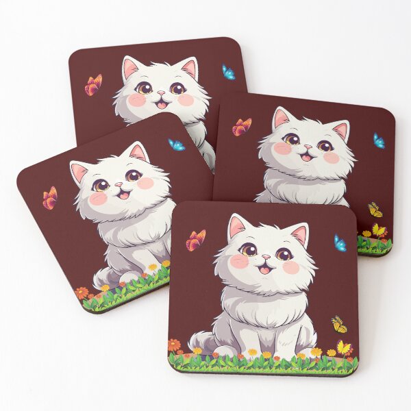 Item preview, Super cute cat staring at a butterfly designed and sold by Mata-Win.