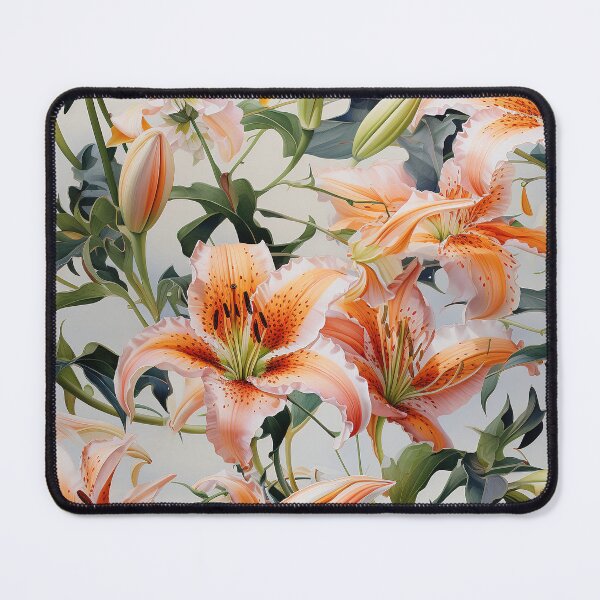 Item preview, Lily Tile 30: Trumpets of Purity in Pastel Dreams, Dew Kissed by Fragrance designed and sold by TheBrainArt.