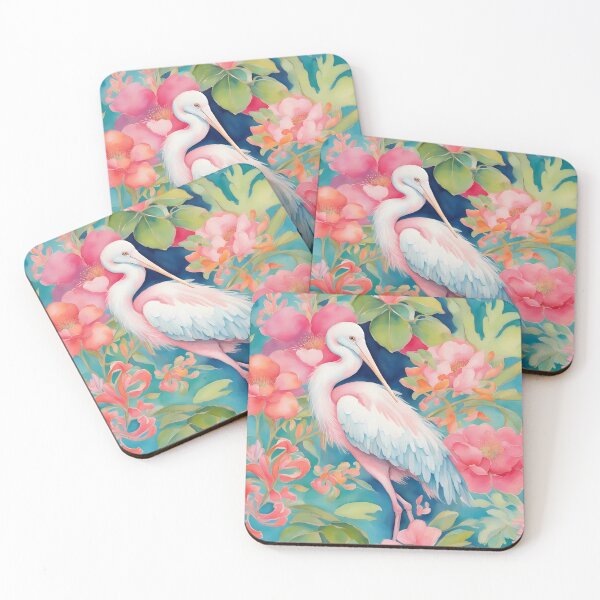 Artikelvorschau, Chinoiserie-Reiher-Aquarell entworfen und verkauft von SophieClimaArt.