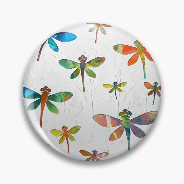 Item preview, Colorful Dancing Dragonflies Dragonfly Art designed and sold by Sharon Cummings Art.