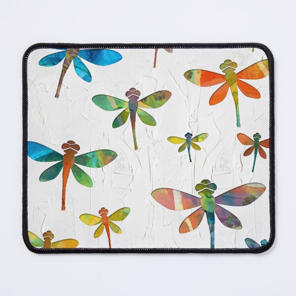 Item preview, Colorful Dancing Dragonflies Dragonfly Art designed and sold by Sharon Cummings Art.