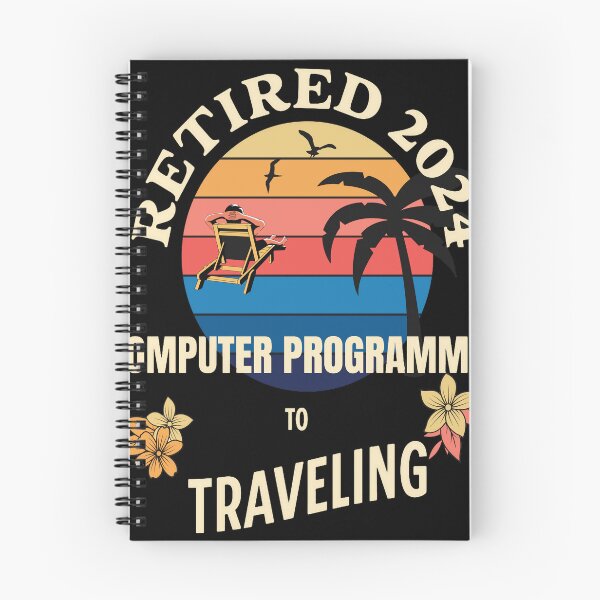 Item preview, Retired Computer Programmer 2024. Tropical Sunset Retirement Vibes Design designed and sold by johnharry3.