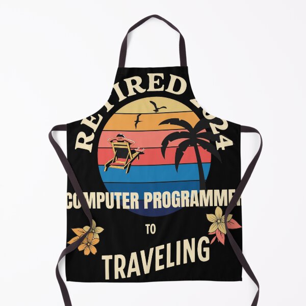 Item preview, Retired Computer Programmer 2024. Tropical Sunset Retirement Vibes Design designed and sold by johnharry3.
