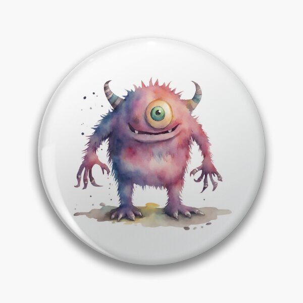 Item preview, Watercolor Friendly Monster 10 designed and sold by FlutterByH.