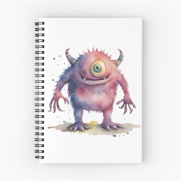 Item preview, Watercolor Friendly Monster 10 designed and sold by FlutterByH.