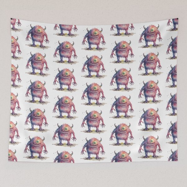 Item preview, Watercolor Friendly Monster 10 designed and sold by FlutterByH.