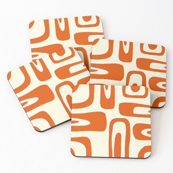 Item preview, patrón de formas irregulares color naranja y beige designed and sold by ArtKar.