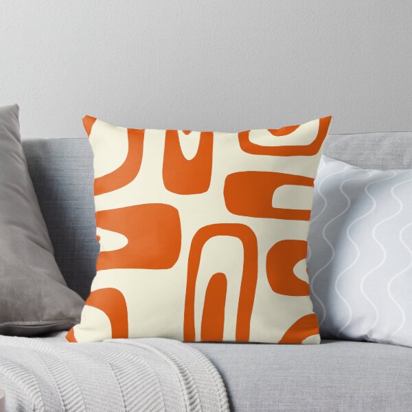 Item preview, patrón de formas irregulares color naranja y beige designed and sold by ArtKar.