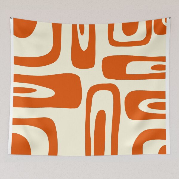 Item preview, patrón de formas irregulares color naranja y beige designed and sold by ArtKar.