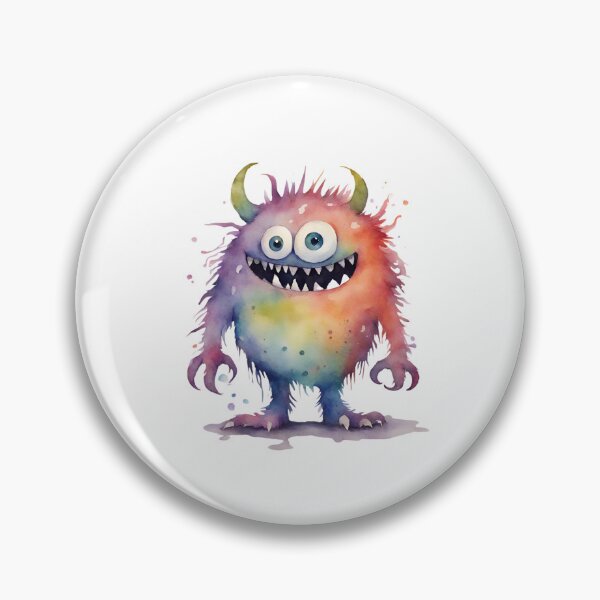 Item preview, Watercolor Friendly Monster 12 designed and sold by FlutterByH.