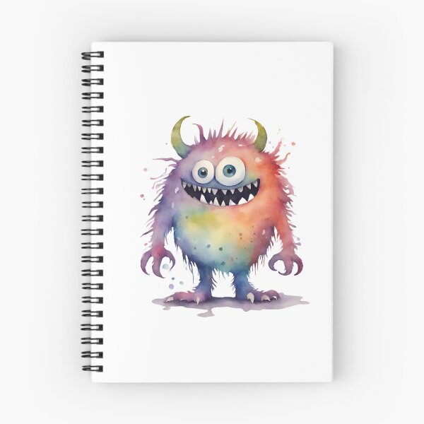 Item preview, Watercolor Friendly Monster 12 designed and sold by FlutterByH.