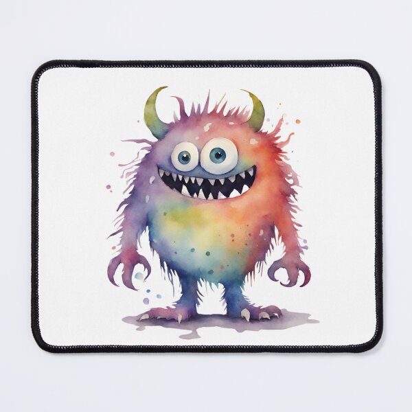Item preview, Watercolor Friendly Monster 12 designed and sold by FlutterByH.