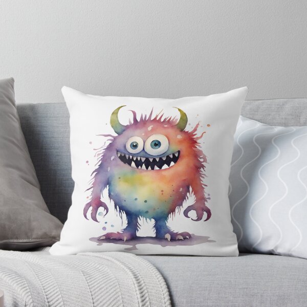 Item preview, Watercolor Friendly Monster 12 designed and sold by FlutterByH.