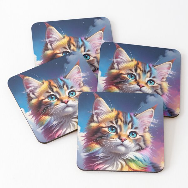 Item preview, Rainbow kitten designed and sold by M-Y-A-R-T-.