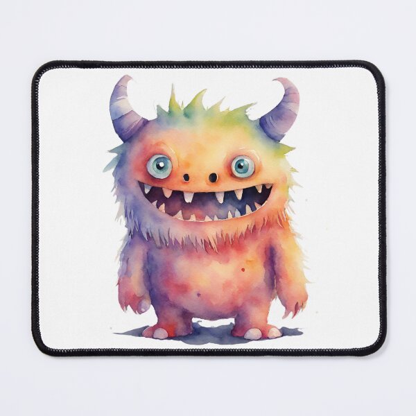 Item preview, Watercolor Friendly Monster 13 designed and sold by FlutterByH.