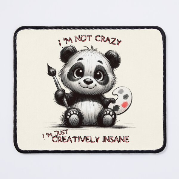 Item preview, Artistic Panda Painter Humor Illustration designed and sold by RuyaFab.