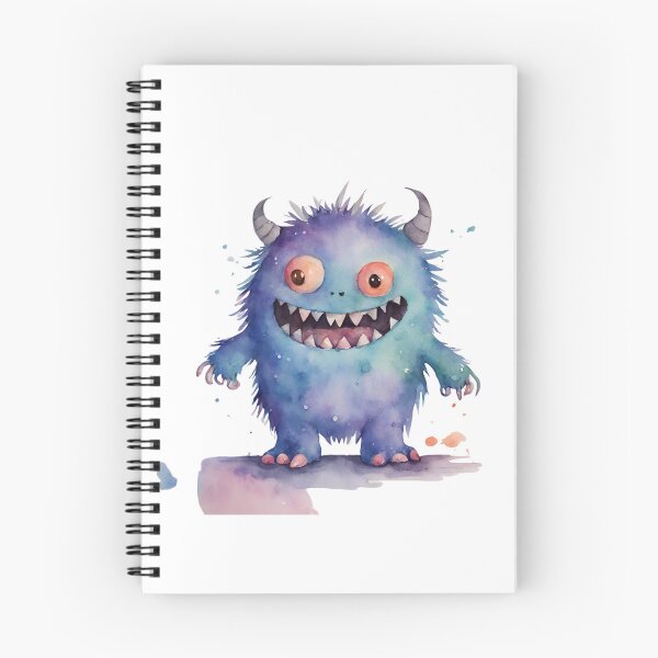 Item preview, Watercolor Friendly Monster 14 designed and sold by FlutterByH.