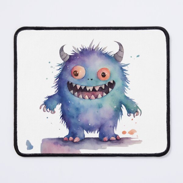 Item preview, Watercolor Friendly Monster 14 designed and sold by FlutterByH.