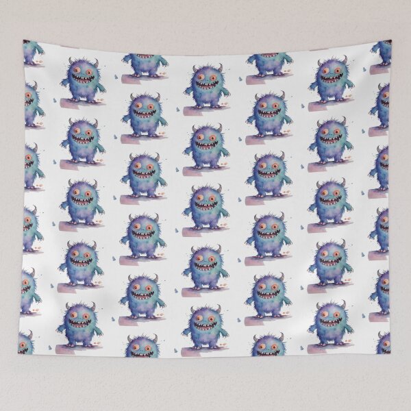 Item preview, Watercolor Friendly Monster 14 designed and sold by FlutterByH.