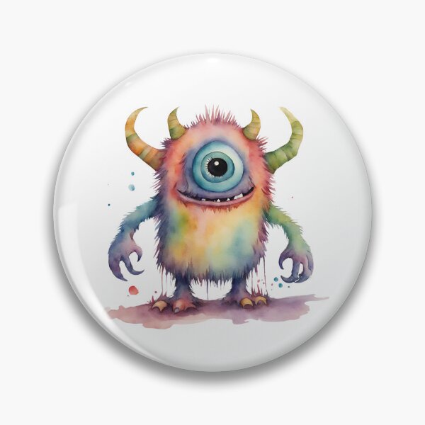 Item preview, Watercolor Friendly Monster 15 designed and sold by FlutterByH.