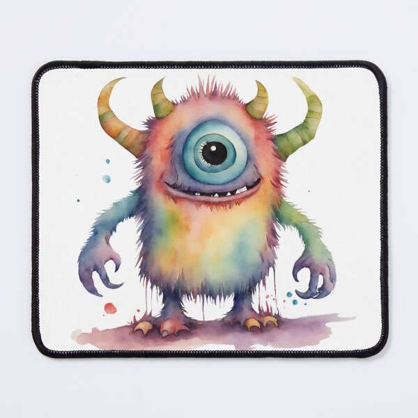 Item preview, Watercolor Friendly Monster 15 designed and sold by FlutterByH.