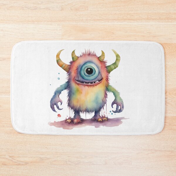 Item preview, Watercolor Friendly Monster 15 designed and sold by FlutterByH.