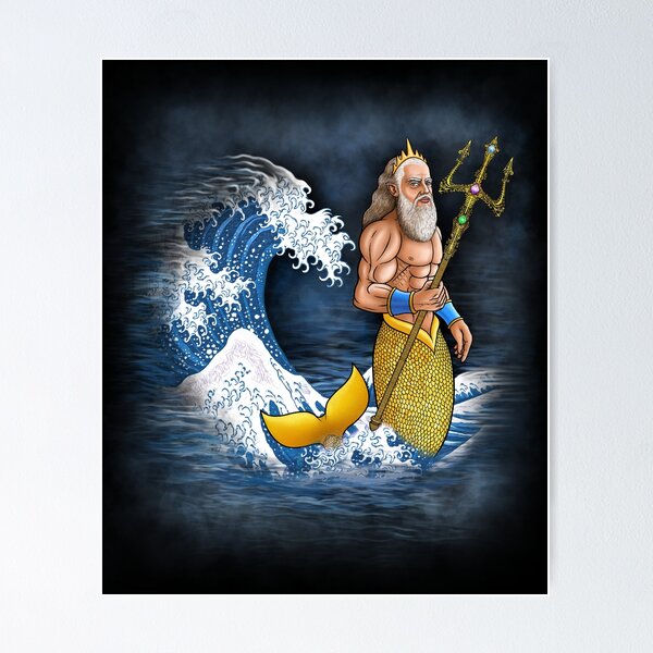 Poseidon Trident Art Print for Sale by AbbyStabby