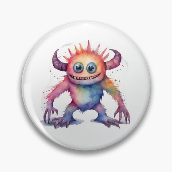 Item preview, Watercolor Friendly Monster 17 designed and sold by FlutterByH.