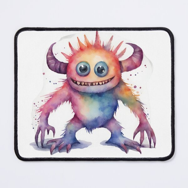 Item preview, Watercolor Friendly Monster 17 designed and sold by FlutterByH.