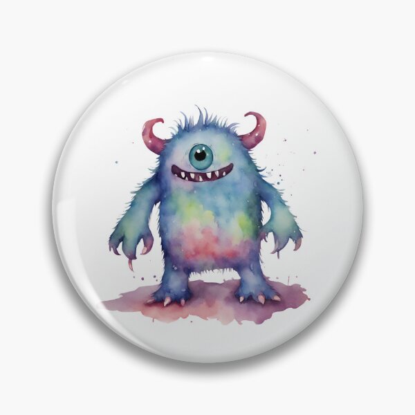 Item preview, Watercolor Friendly Monster 19 designed and sold by FlutterByH.