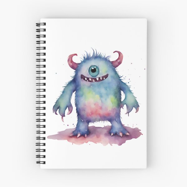 Item preview, Watercolor Friendly Monster 19 designed and sold by FlutterByH.
