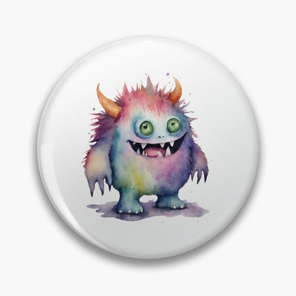 Item preview, Watercolor Friendly Monster 20 designed and sold by FlutterByH.