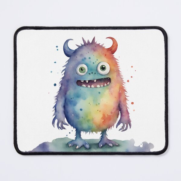 Item preview, Watercolor Friendly Monster 21 designed and sold by FlutterByH.