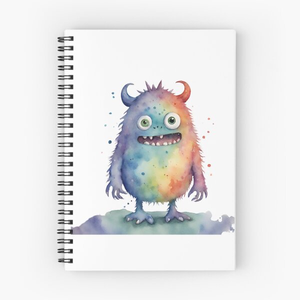 Item preview, Watercolor Friendly Monster 21 designed and sold by FlutterByH.