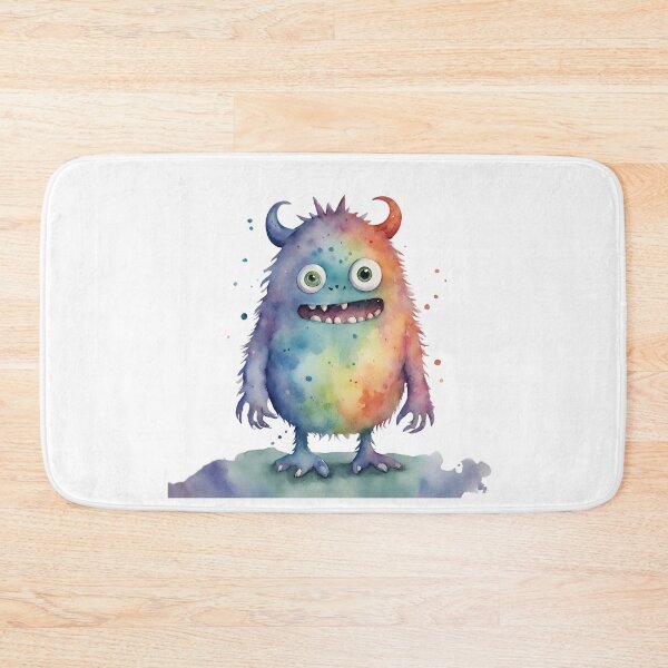 Item preview, Watercolor Friendly Monster 21 designed and sold by FlutterByH.