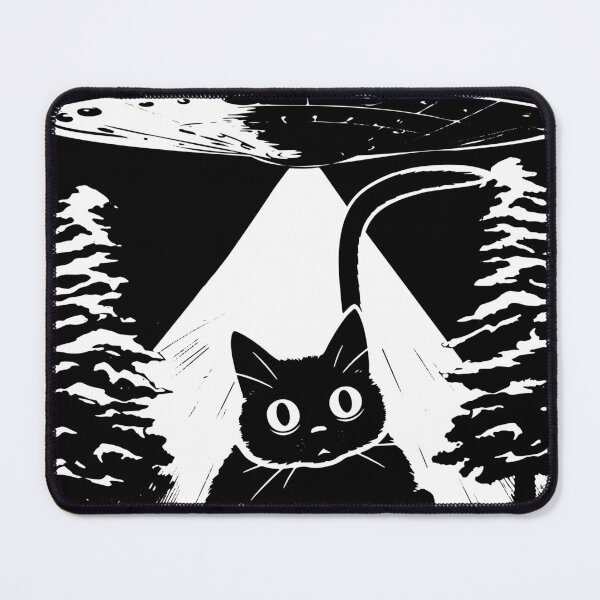 Item preview, UFO Cat Abduction, Catduction, UFO Enthusiast, Cat Getting Abducted by Aliens, UFO Stealing a Cat designed and sold by PrintShangri-La.