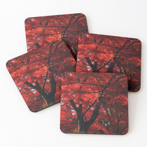 Item preview, The red leafed tree is commonly known as the Japanese Maple (Acer palmatum) in Japan. It is also referred to as "Momiji" in Japanese, which means "red leaves." designed and sold by zambalala.