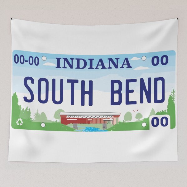 Item preview, South Bend Indiana License Plate designed and sold by Decal Mania.