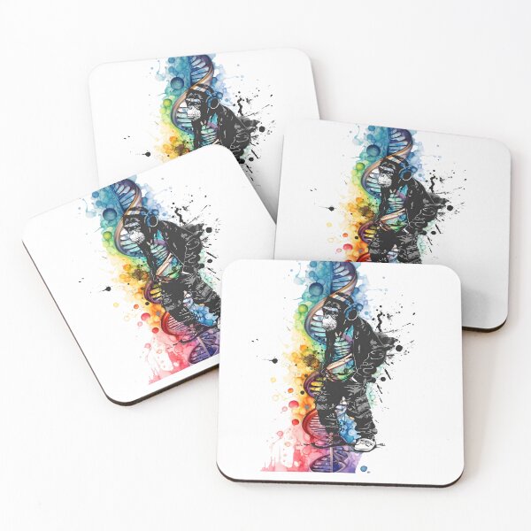 Item preview, One-of-a-kind DNA Groove Cheeky Chimpanzee  designed and sold by fluidwatercolor.