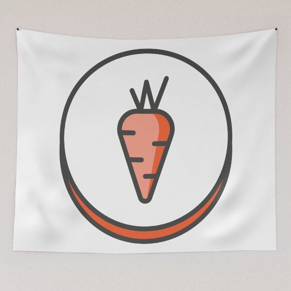 Aperçu de l'œuvre Emblème Logo Carotte Orange Foodietoon créée et vendue par ProjectX23.
