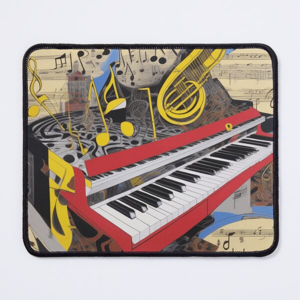 Item preview, An abstract looking keyboard and musical symbols designed and sold by MusicalArtisty.
