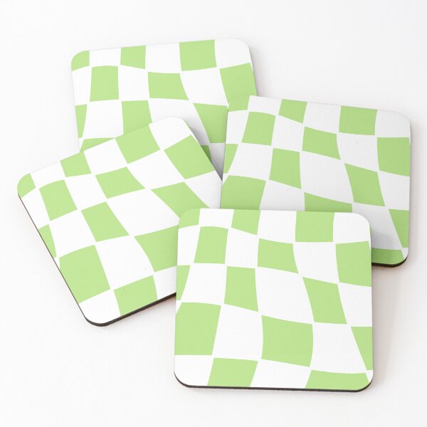 Item preview, patrón de cuadrados irregulares color verde lima y blanco  designed and sold by ArtKar.