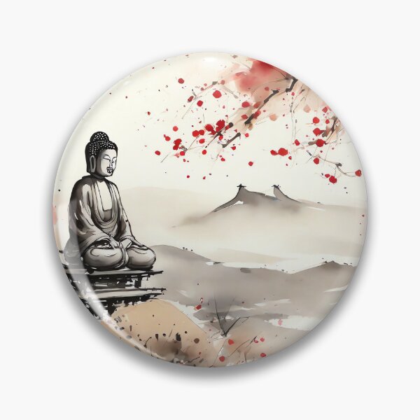 Item preview, Buddha statue on wooden support designed and sold by Pixeledfox.